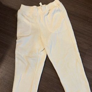 NWT Madewell MWL Cream Airyterry Tapered Sweatpants Stitched-Pocket MEDIUM